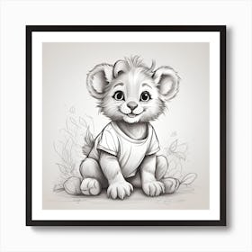 Lion Cub Art Print