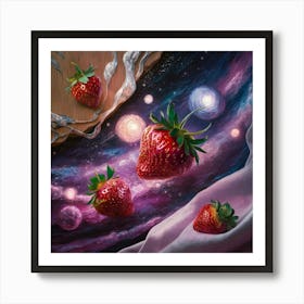 Strawberries In Space Art Print