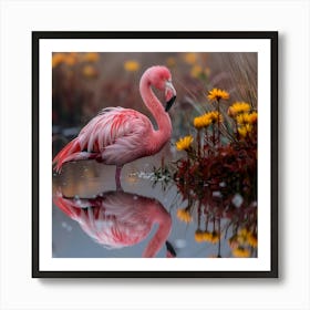 Pink Flamingo 7 Art Print