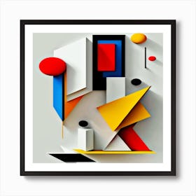 Abstract Painting,Aesthetic wallpaper made of abstract geometric shapes Art Print