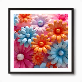 Flowers Wallpaper Art Print