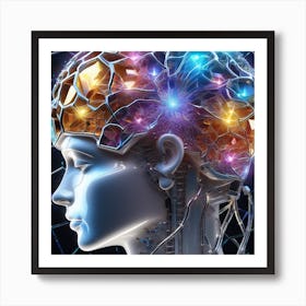 Futuristic Human Brain 1 Art Print