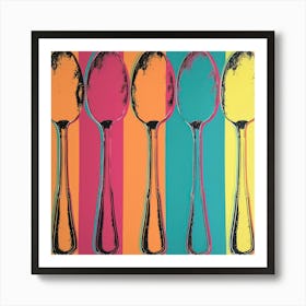 Spoons Pop Art 2 Art Print