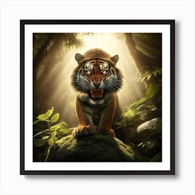 Tiger In The Jungle Art Print