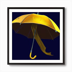 Yellow Umbrella Art Print