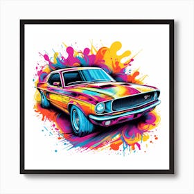 Mustang T-Shirt Art Print