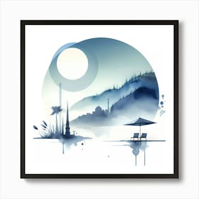 Landscape Painting 55 Art Print