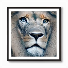 Lion Portrait Closeup Art Print