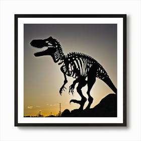 T-Rex Silhouette Art Print