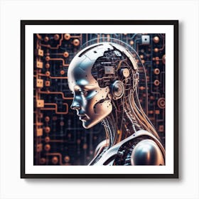 Cyborg Woman 17 Art Print