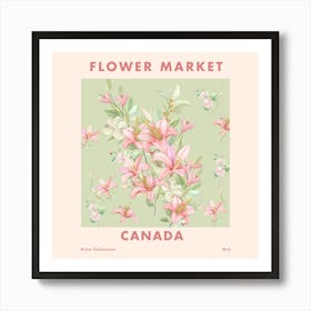 Flower Market Canada Art Print