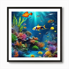 Fishes In The Sea 2 Art Print