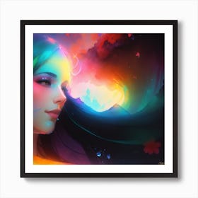 Colorful Girl Poster