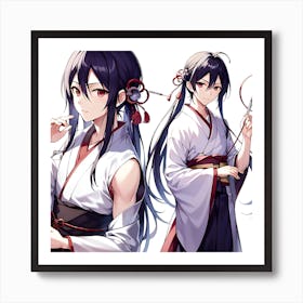 Anime Couple 1 Art Print