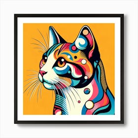 Colorful Cat 3 Art Print