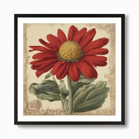 cornellie guillaume red flower 1 Art Print