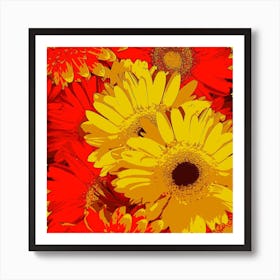 Gerbera Daisies Art Print