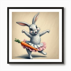 Bunny Dance 6 Art Print