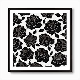 Black Roses 8 Art Print