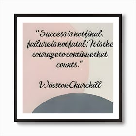 Winston Churchill Quote Art Print