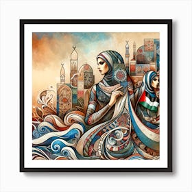 Women Islamic Art Art Print