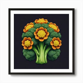 Broccoli Flower 6 Art Print