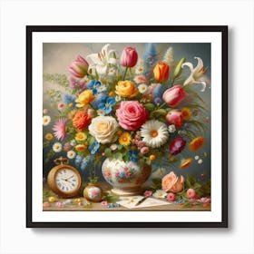 Vase with Flowers 2 Art Print