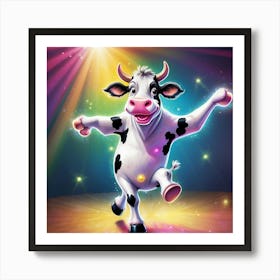 Cow Dancing 1 Art Print