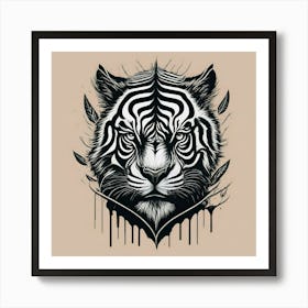 Tiger Head Art Print