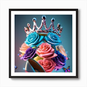 Diamond Heels With Diamond Crown Blue Laurels (2) (1) Art Print