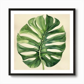 Monstera leaf 3 Art Print