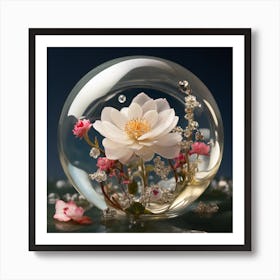 Flower In A Glass Ball Art Print