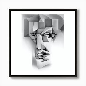 Abstract Portrait Of A Woman Art Print