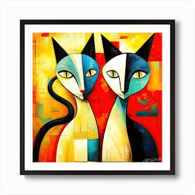Cats Picasso - Types Of Cats Art Print