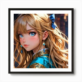 Default A Beautifully Vibrant Anime Character Art Print