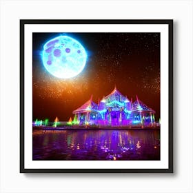 Full Moon In The Sky Art Print