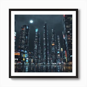 Quiet Night City Art Print