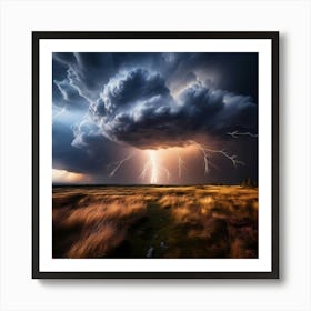 Lightning In The Sky 1 Art Print