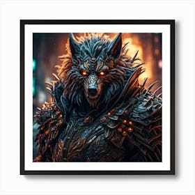 Wolf In Armor Art Print