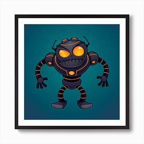Angry Robot Art Print