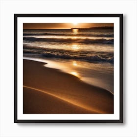 Sunset On The Beach 804 Art Print