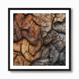 Burnt Tree Bark Texture Art Print