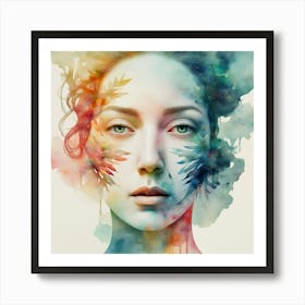 Watercolor Of A Woman 10 Art Print