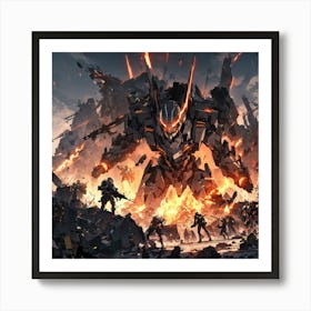 Mecha War Revolution Art Print