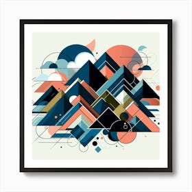 Abstract Mountains 16 Art Print