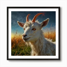 Goat With Horns 2 Art Print