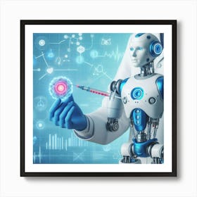 Robot In A Lab Poster