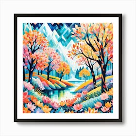 Beautiful Autumn Forest Art Print