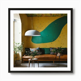 Yellow Living Room Affiche