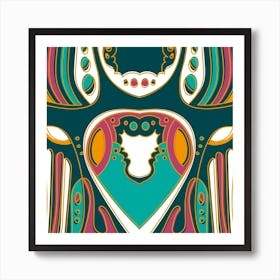 Abstract Heart Art Print